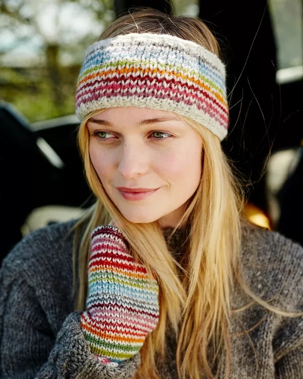 Bonnet Hoxton rayé 100% laine Pachamama Artisanat