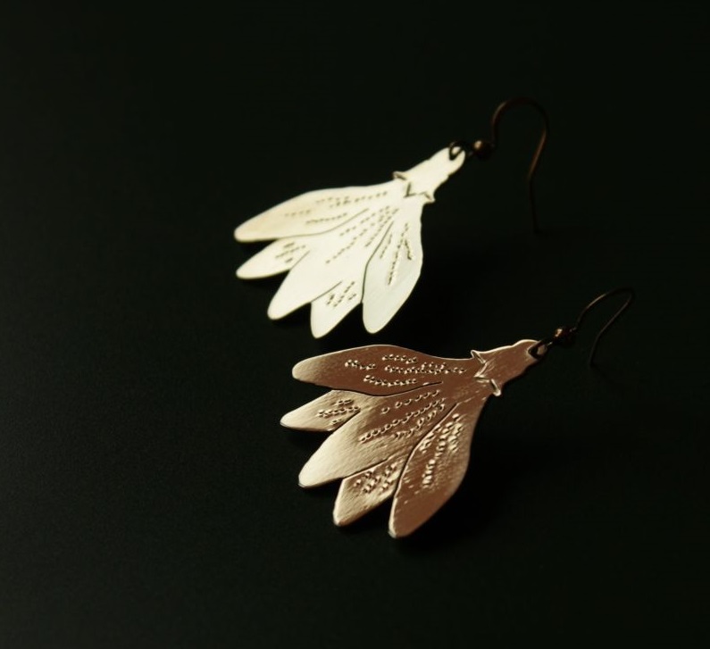 Boucles oreille fleur Aurélie Hesse