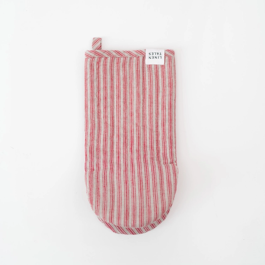 Gant cuisine lin Linen Tales Rayures rouges