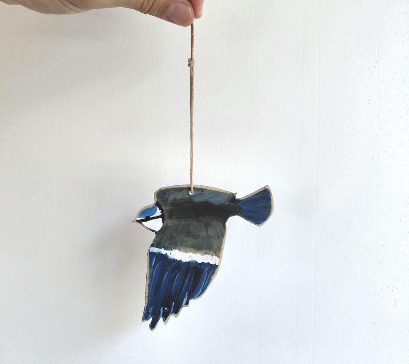 Mesange Suspension Bois Claire Launay La vie rêvée des oiseaux