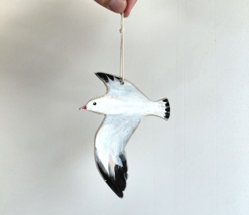Petite Mouette Suspension Bois Claire Launay La vie rêvée des oiseaux