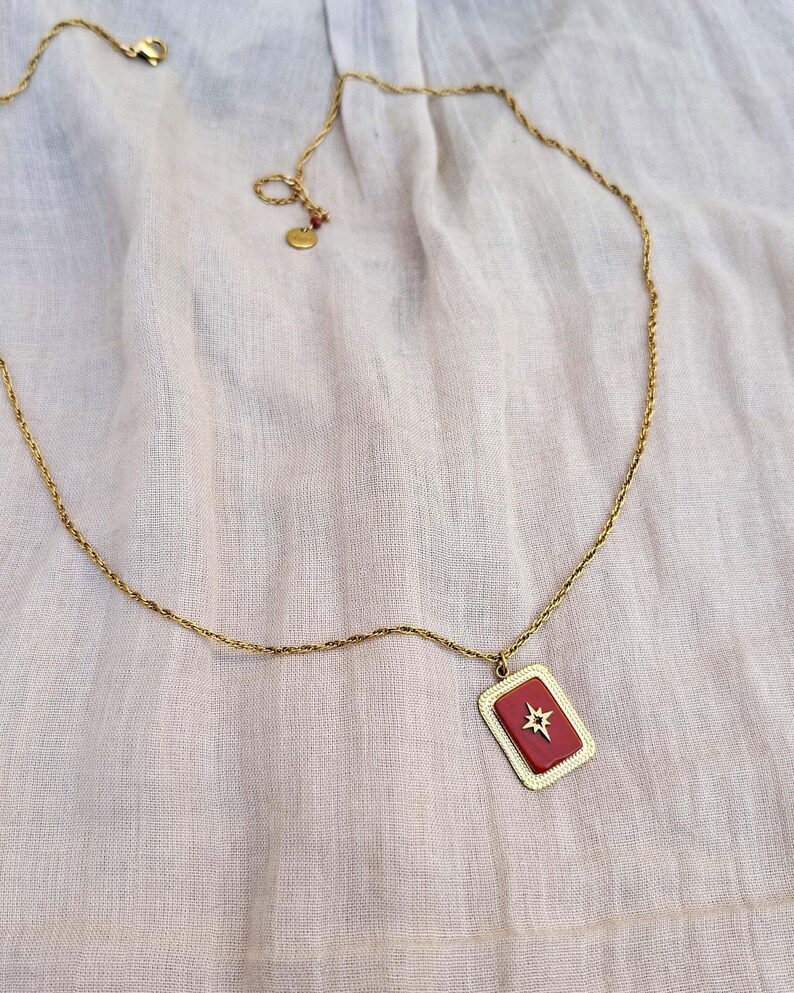 Collier Espelette Jaspe rouge Nantes Rezé Myo Jewel