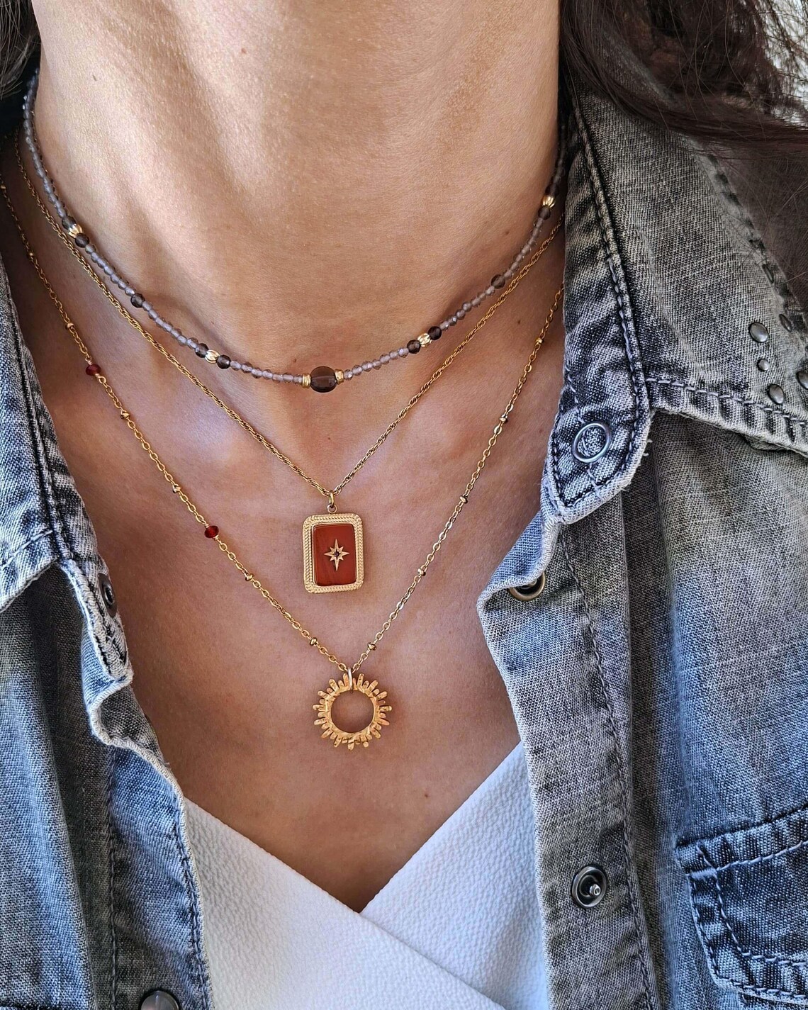 Collier Sichuan Quartz fumé Nantes Rezé Myo Jewel