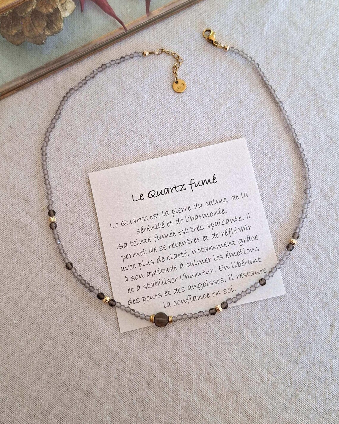 Collier Sichuan Quartz fumé Nantes Rezé Myo Jewel