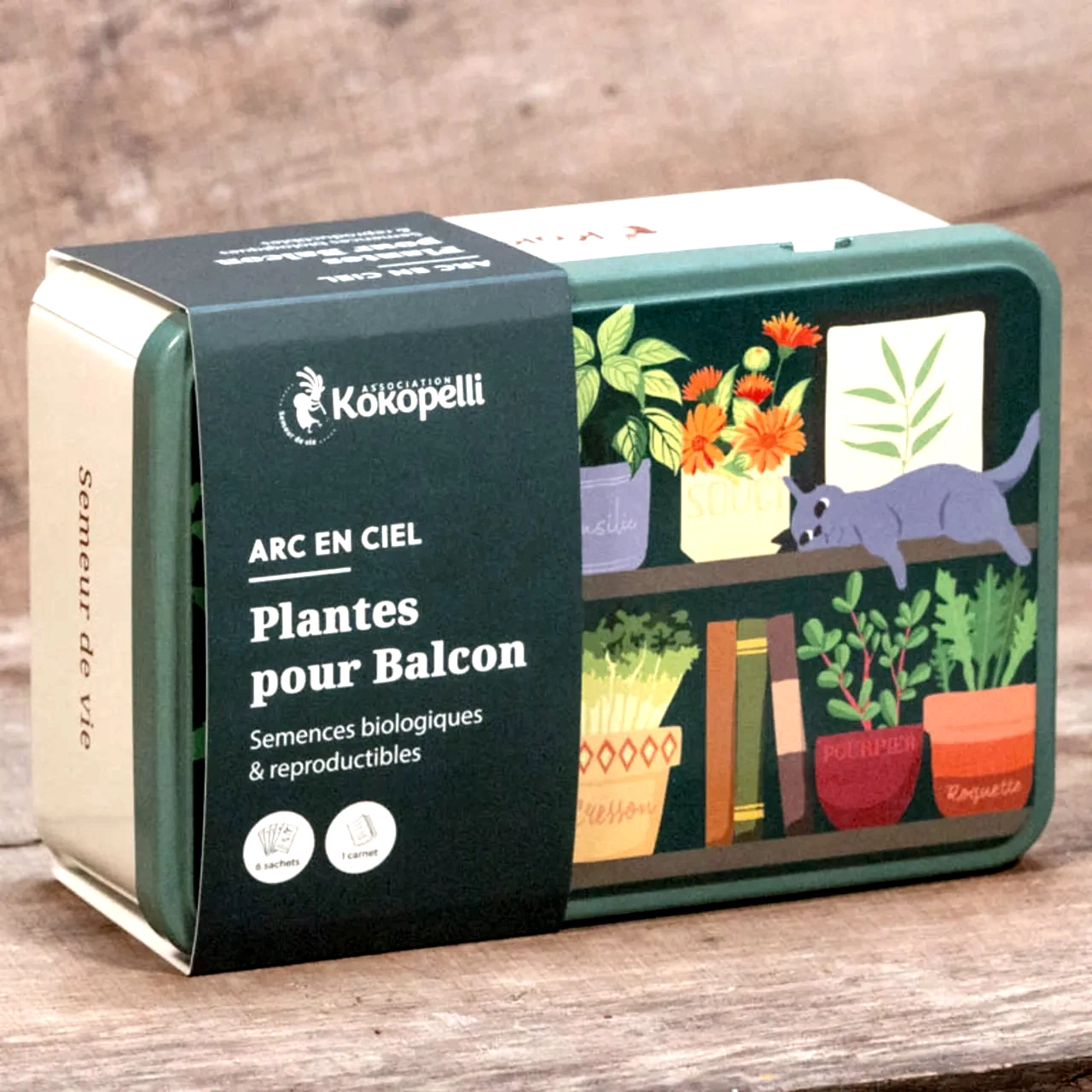 Coffret graines bio reproductibles Kokopelli Potager pour balcon pots