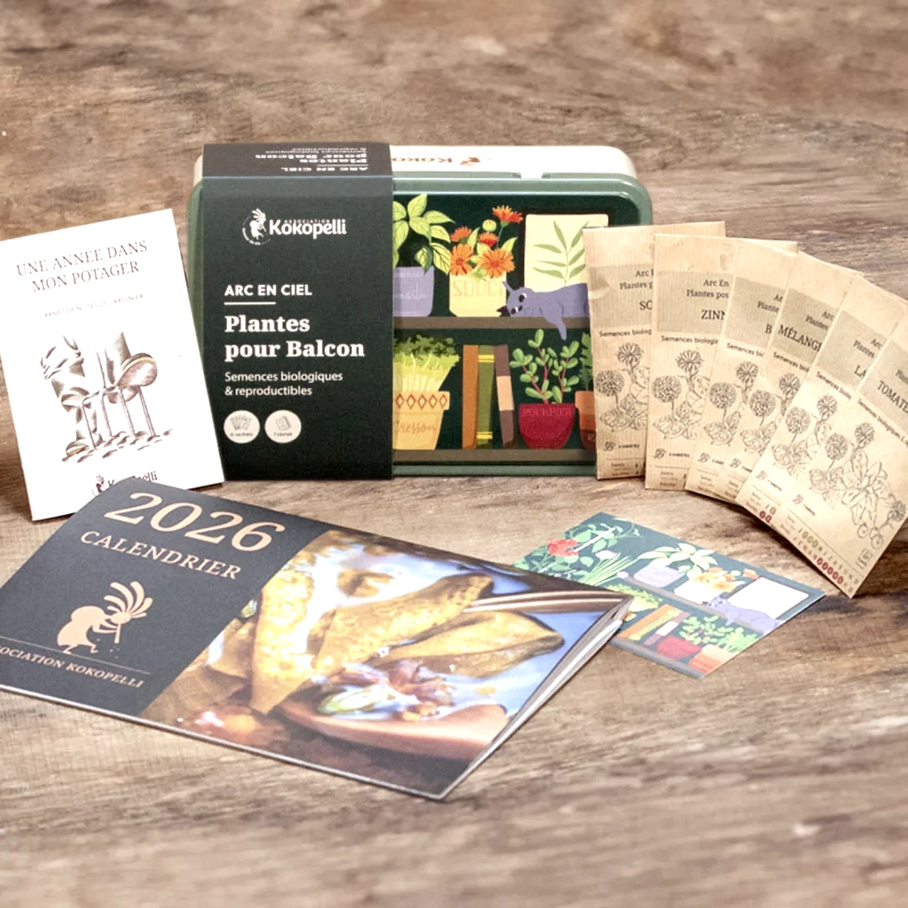 Coffret graines bio reproductibles Kokopelli Potager pour balcon pots