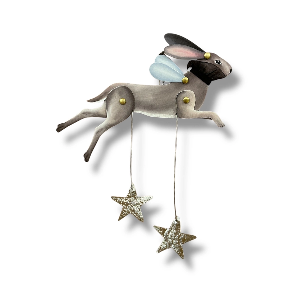 le lièvre Poupée articulée en papier La Souris bleue Artisanal Déco Italie Francesca Miele