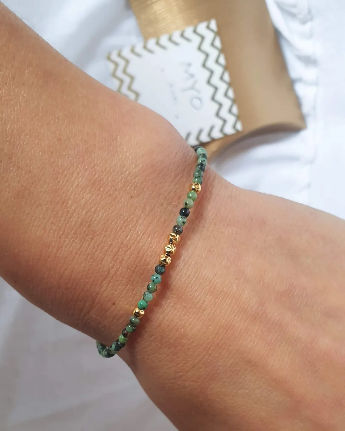 Bracelet SAULE Or Turquoise Made in France MYO Jewel