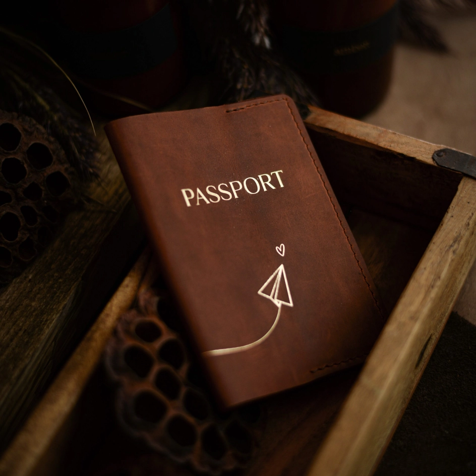 Couverture Passeport en cuir Lotte's papery