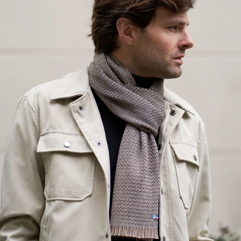 Écharpe homme laine Made in France Maison Bonnefoy