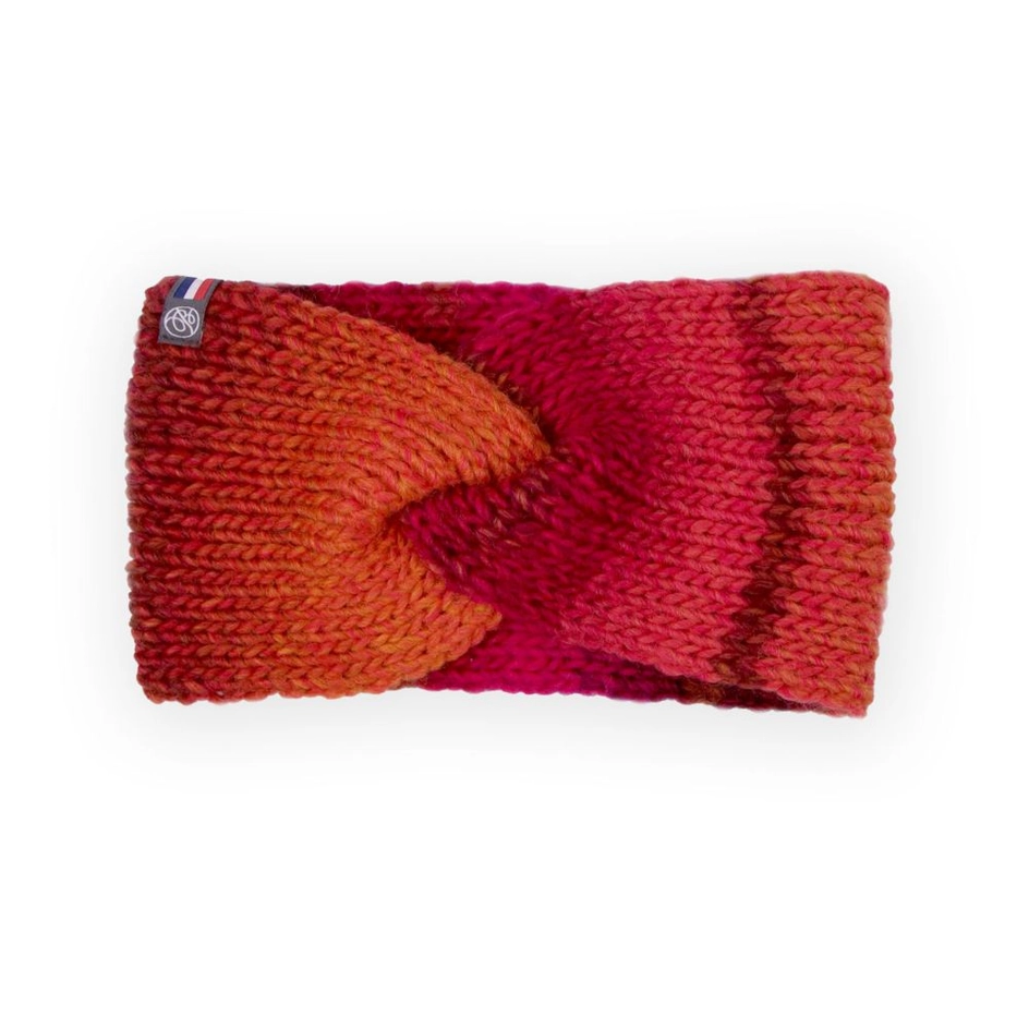 Bandeau laine femme multicolore rose orange laine Made in France Maison Bonnefoy Auvergne