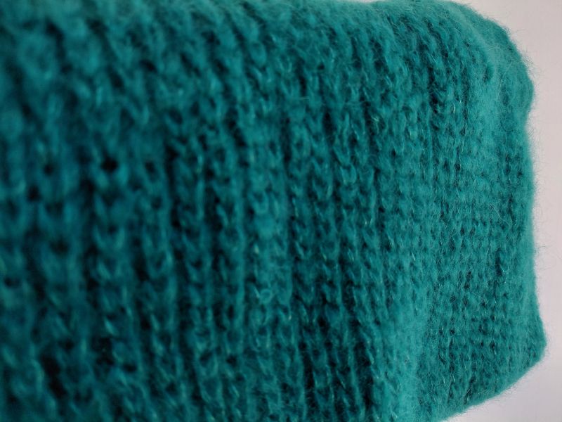 Snood vert emeraude Mohair Soie Piemont Pyreneen Made in France