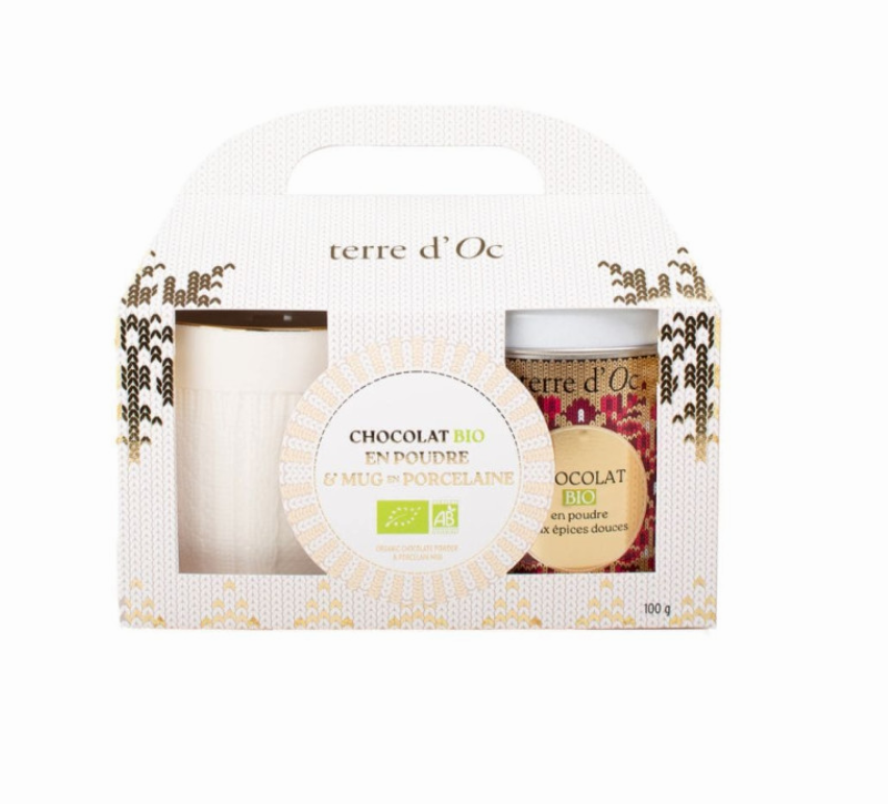 Duo de Noël Terre D'Oc Tasse porcelaine & Chocolat Made in France
