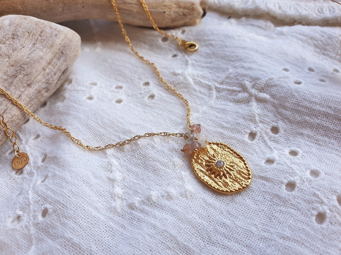 Collier Telline Pierre de Lune Myo Jewel Made in France Nantes