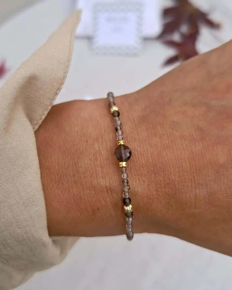 Bracelet TERRACOTTA Sichuan Quartz fumé Myo Jewel Made in France Nantes