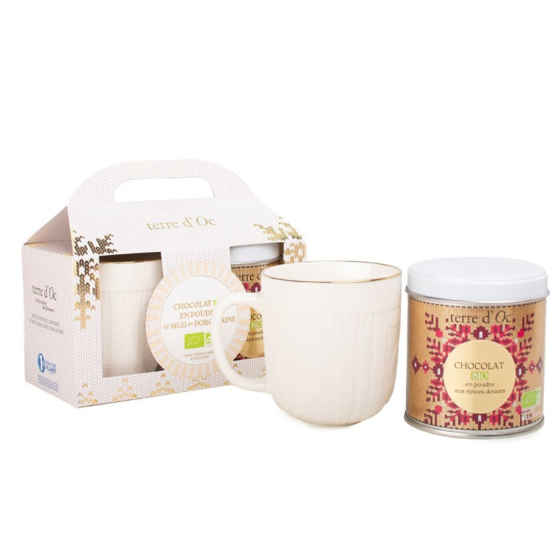 Duo de Noël Terre D'Oc Tasse porcelaine & Chocolat Made in France