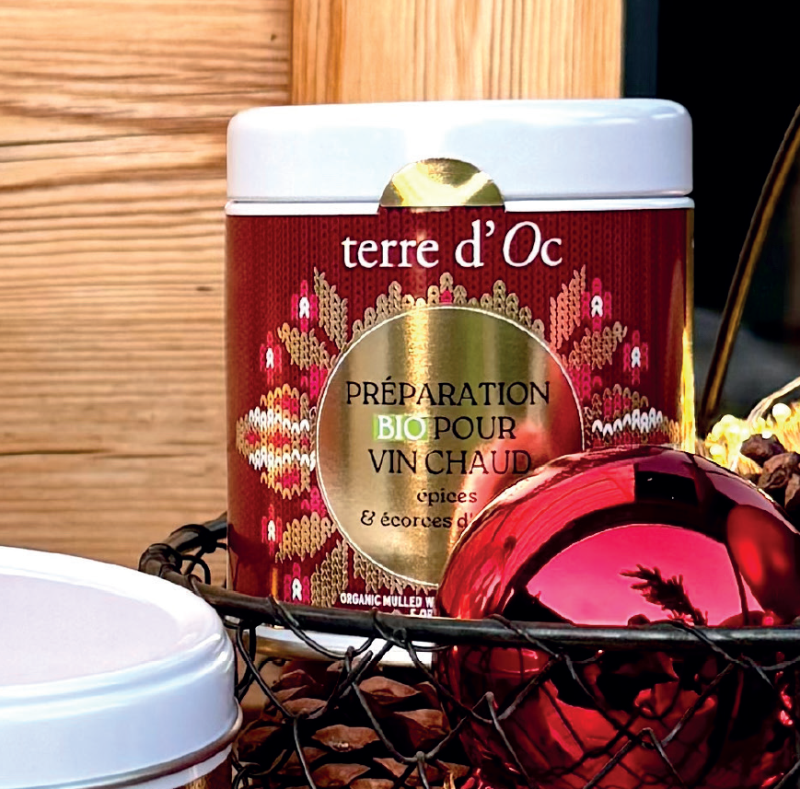Préparation bio pour vin chaud épices & écorces d'orange Terre d'Oc Made in France